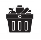 Food basket icon